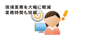 現場業務を大幅に軽減業務時間も短縮