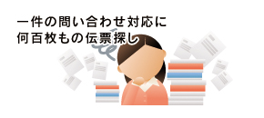 一件の問い合わせ対応に何百枚もの伝票探し